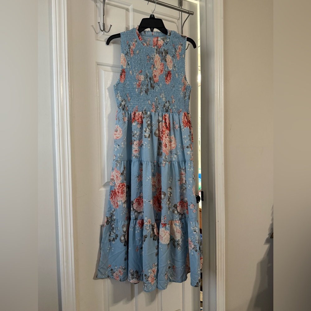 SHEIN Floral Sleeveless Maxi Dress